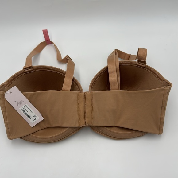 NWT Ambrielle Lightly Lined Strapless Multi-Way Bra – Size 38DD, Nude - Picture 3 of 11